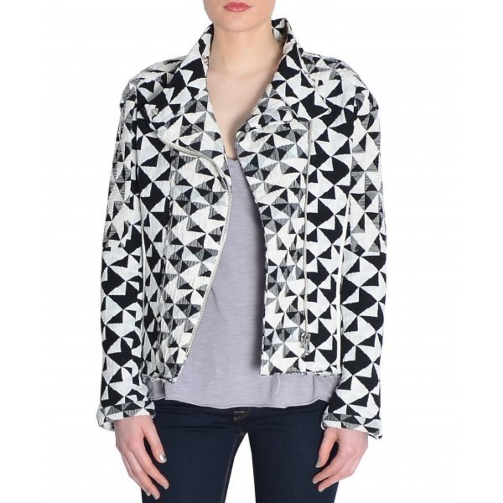 Iro  Textured Biker Zip Jacket